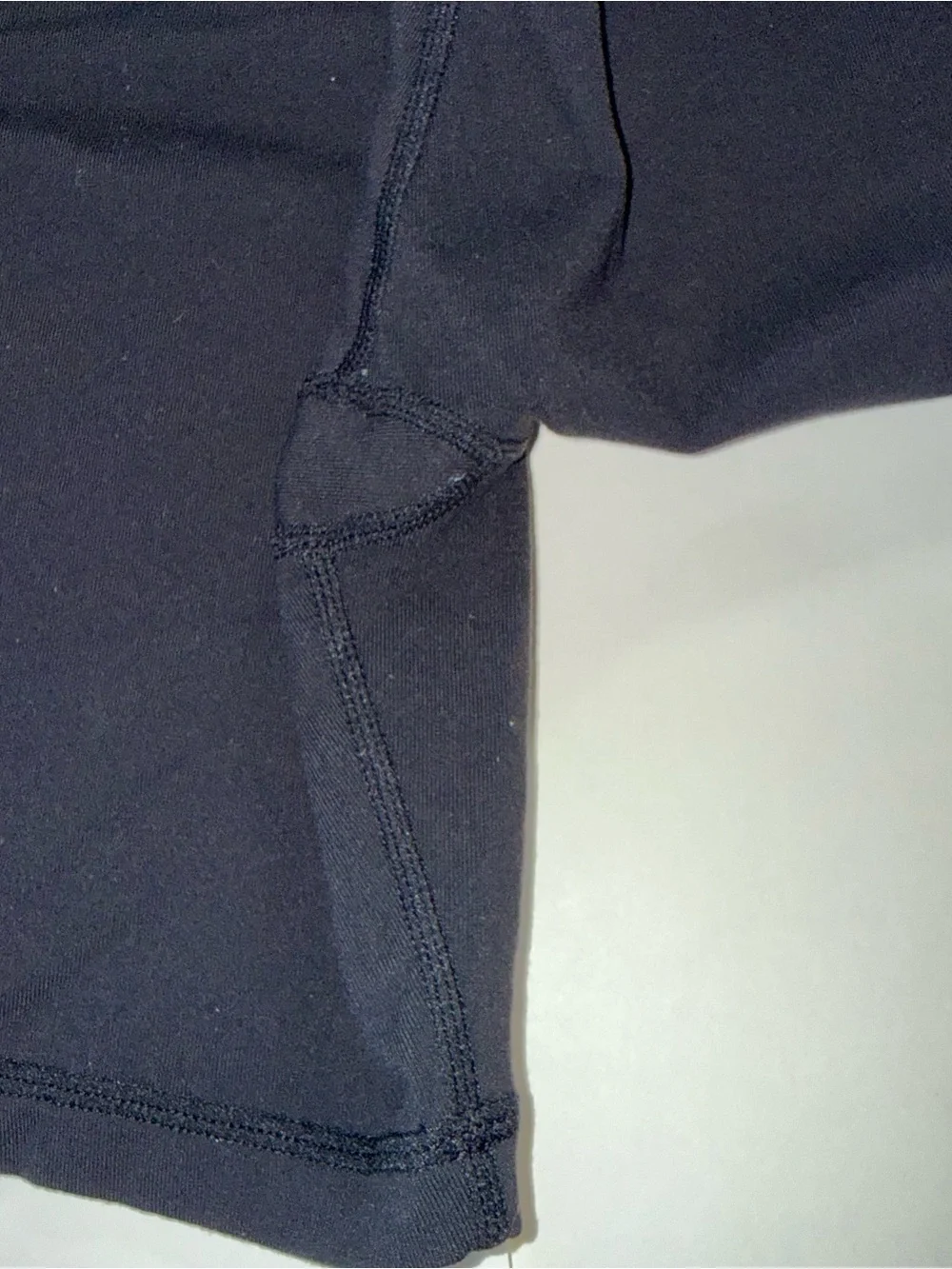 lululemon athletica Black Bike Shorts with Gray Patterned Waistband